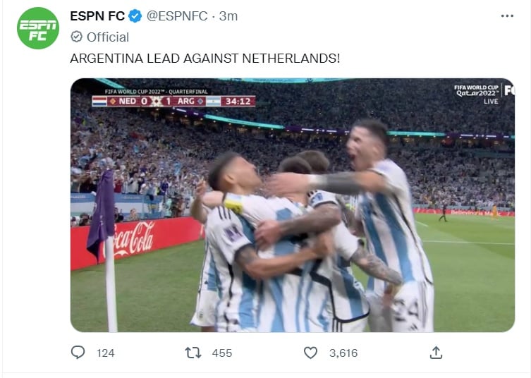 Argentina vs Holanda: Genialidad de Messi y la escuadra albiceleste anota primero