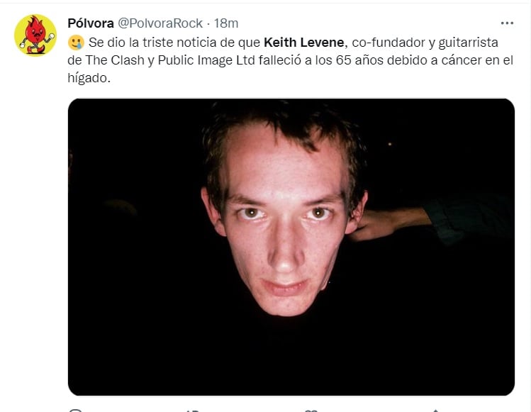 Lamentan la muerte de Keith Levene