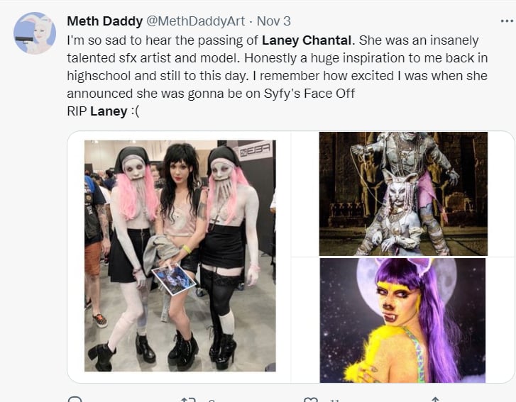 Laney Chantal dies