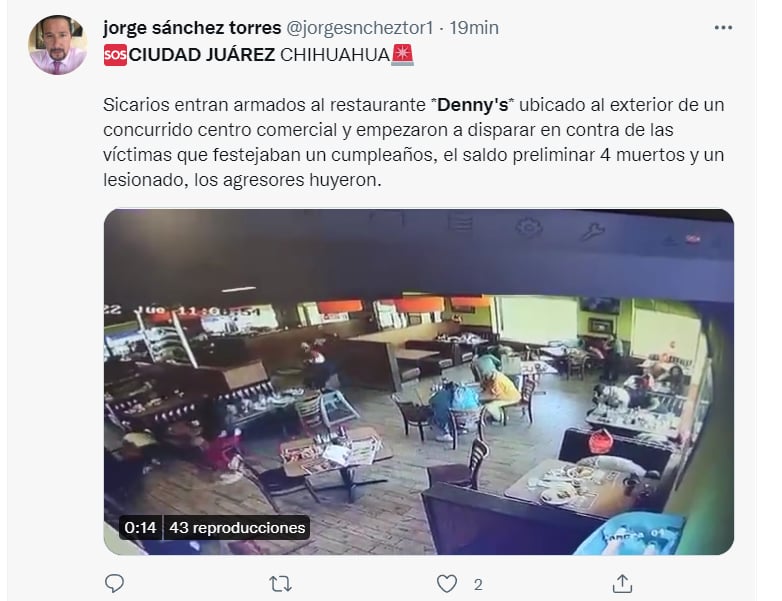 Balacera Dennys Ciudad Juárez: ¿Qué sucedió?