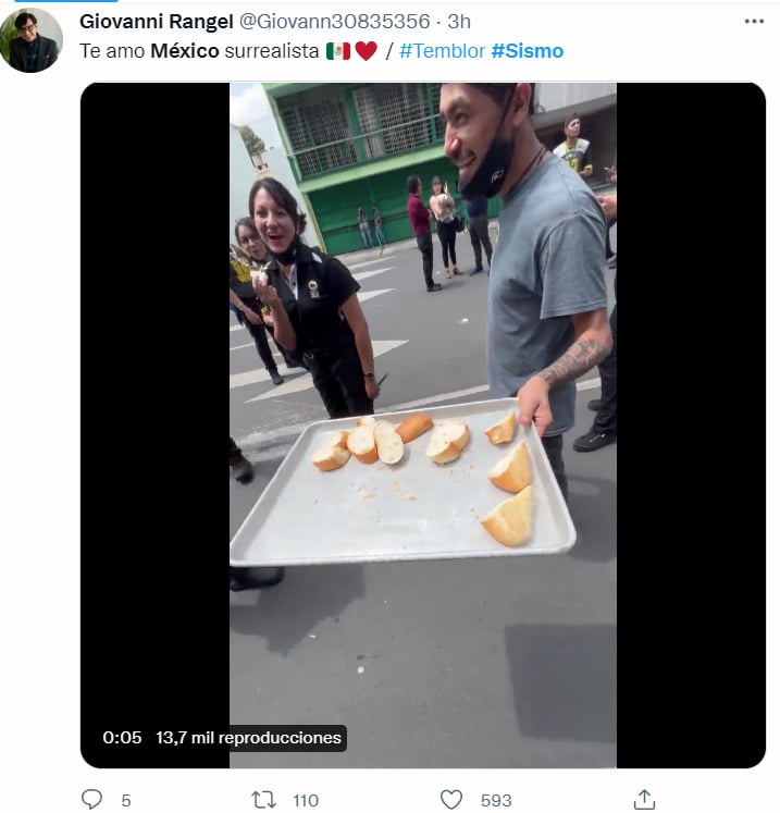 Videos earthquake 19 September: The good deed?