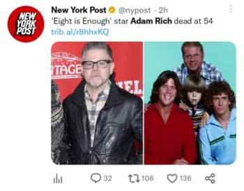 Muere actor Adam Rich