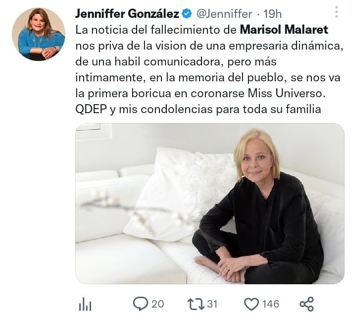 Marisol Malaret dies