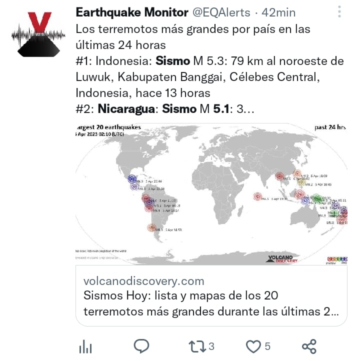 Earthquake magnitude 5.1 Nicaragua
