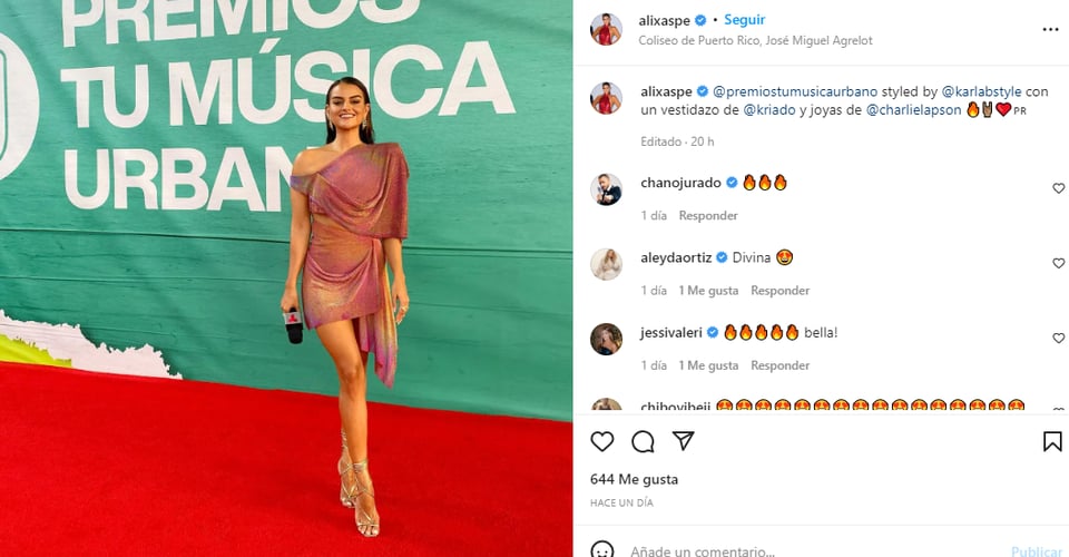 ¡Alix Aspe se lució en la alfombra roja!