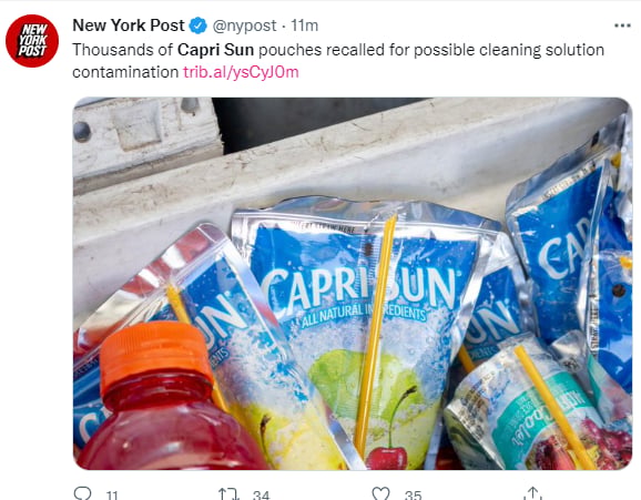 Recall jugos contaminados: ¿Qué otra bebida se vio afectada?