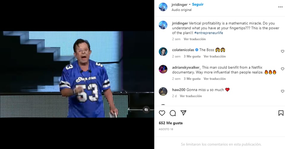 Money had JR Ridinger: His sudden death
