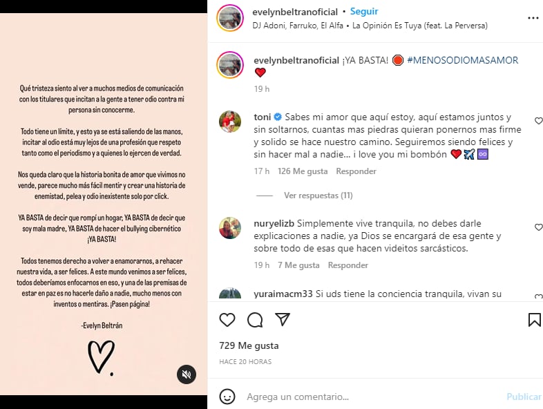 Evelyn Beltrán fuerte mensaje: La llaman 'ridícula'