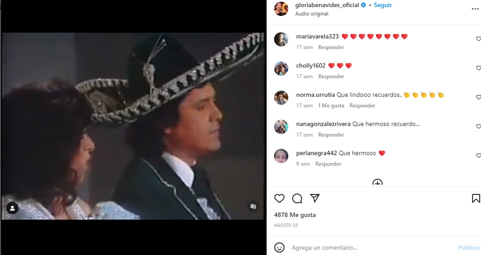 Gloría le hizo una dedicatoria