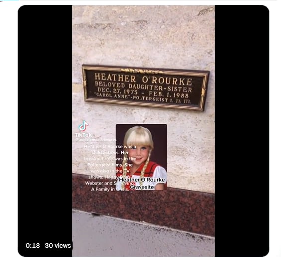 Heather O'Rourke autopsy:
