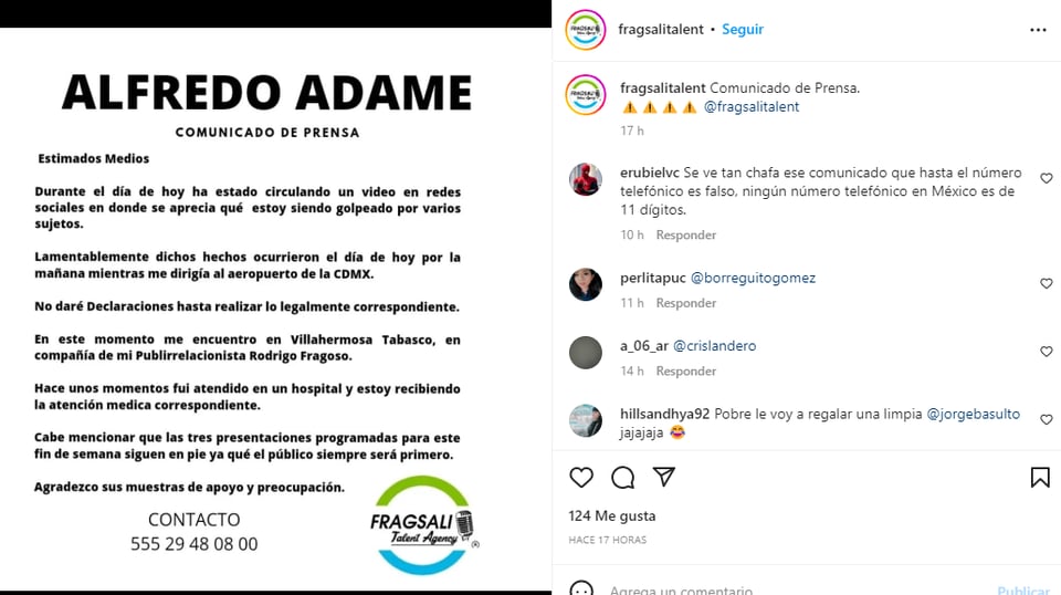 Alfredo Adame hit street: I clarify what happened