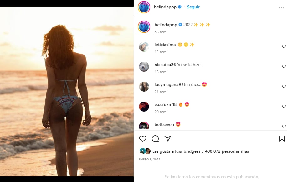 Fotos Belinda en bikini: Muestra la retaguardia