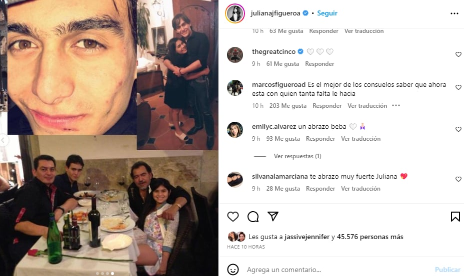 Hermana de Julián Figueroa: "Te abrazo con el alma"