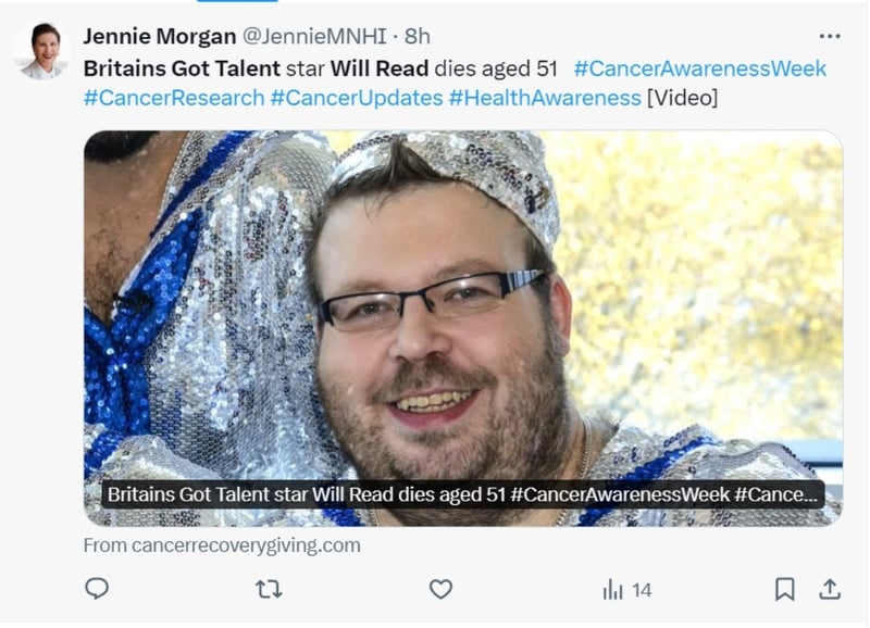 Will Read, cáncer, fase terminal, enfermedad, MundoNOW