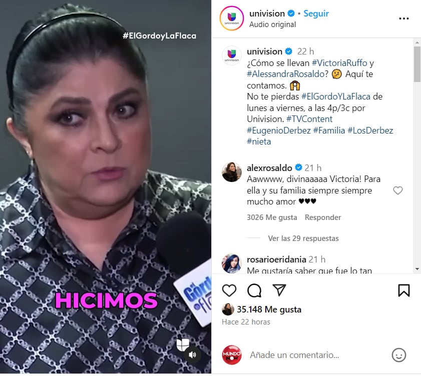 victoria ruffo, alessandra, rosaldo, relationship