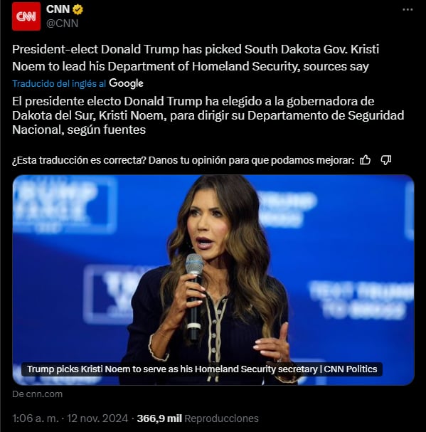 Kristi Noem, assumes, leadership, National Security, Trump