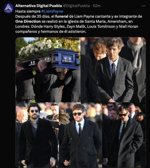 Liam, velorio, urne, mundoNow, england