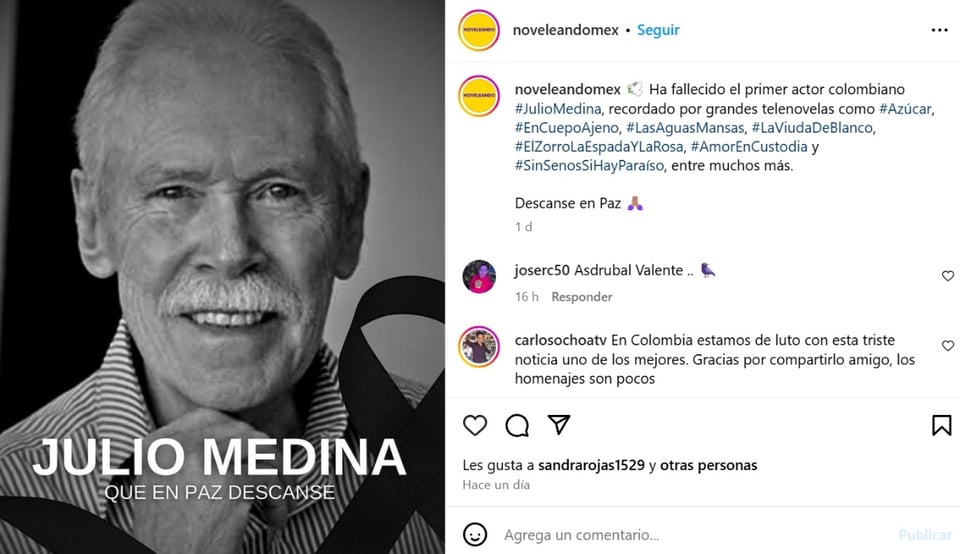 Julio Medina, enfermedad, cuidados paliativos, Colombia, MundoNOW