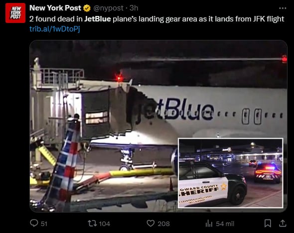 Tragic Discovery on JetBlue Plane, tragedy, Fort Lauderdale, MundoNow