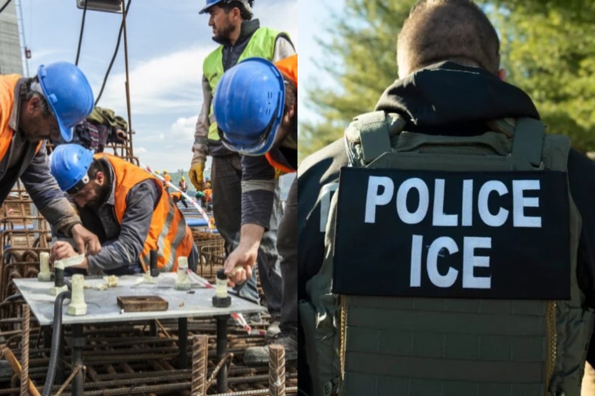 Workers in the USA flee when they see migration agents arrive