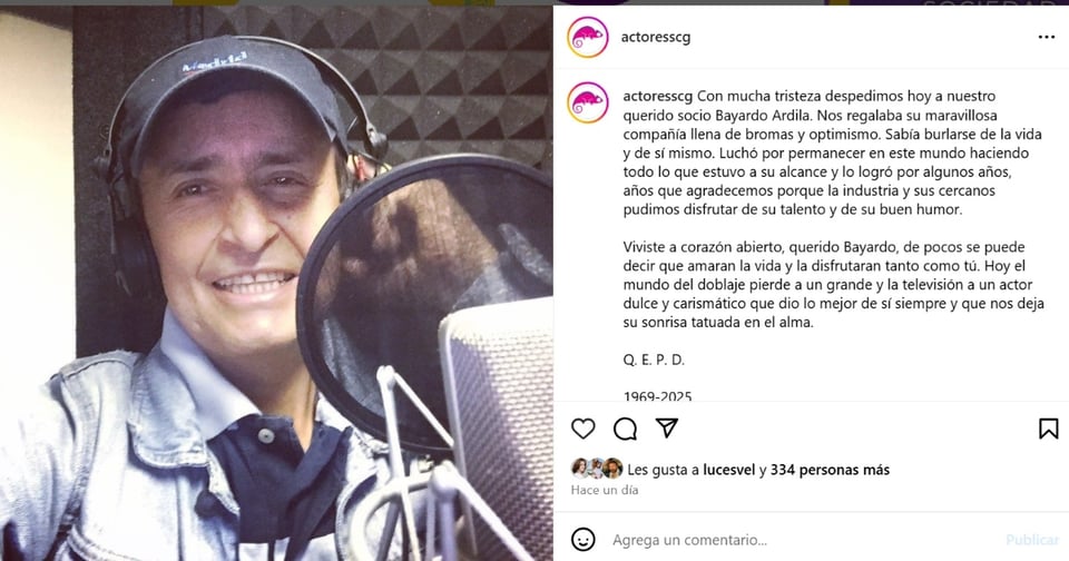 Bayardo Ardila, message, Instagram, social networks, MundoNOW