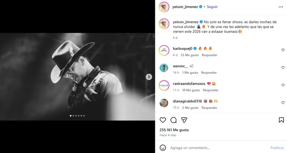 Últimos videos de Yeison Jiménez
