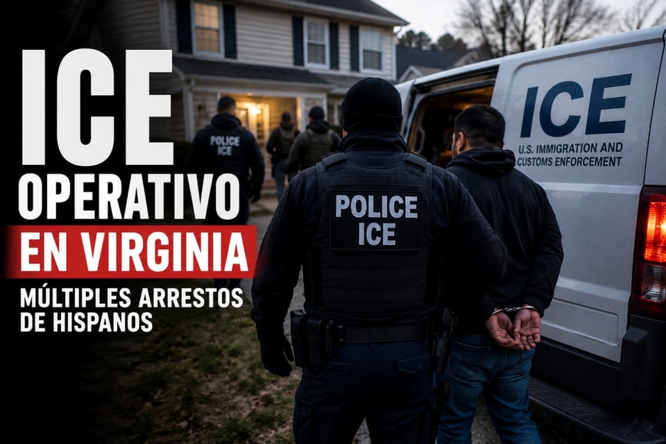 ICE intensifica arrestos de migrantes tras operativo en Virginia