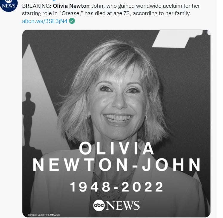 Olivia Newton causes death: "I tell my body to heal itself"