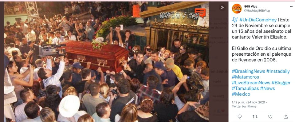 Images murder Valentín Elizalde: Did you insist on attending the Expo?