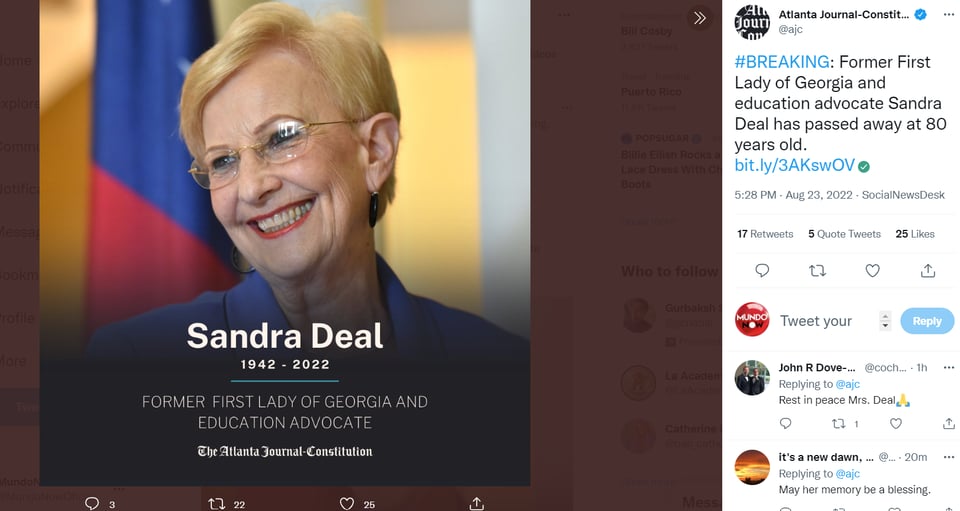 MUERE SANDRA DEAL