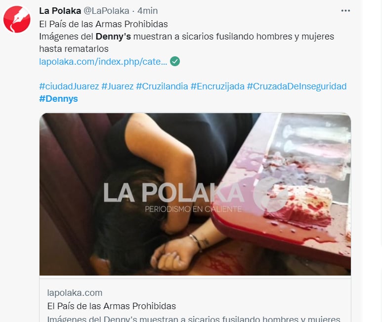 MATAN A CINCO PERSONAS EN DENNY'S