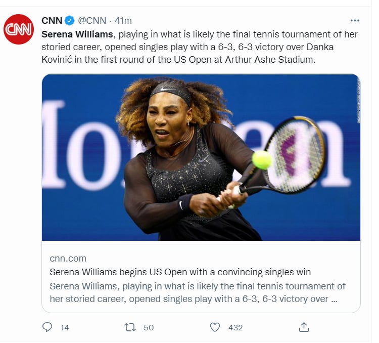Serena Williams: ¿La emoción de los fanáticos?