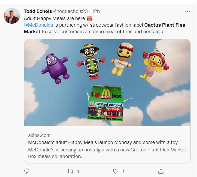 McDonald's Adult Happy Meal: ¿Cuál es su propósito?
