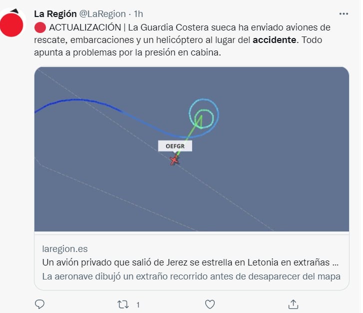 REPORTAN ACCIDENTE CON AVIÓN