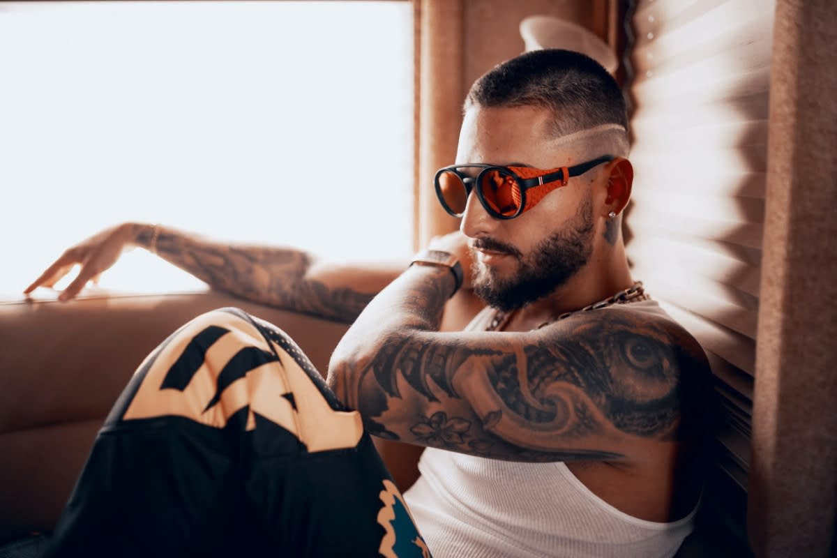 Marked for life? Maluma shows the wounds from a dog bite on his face (PHOTOS)