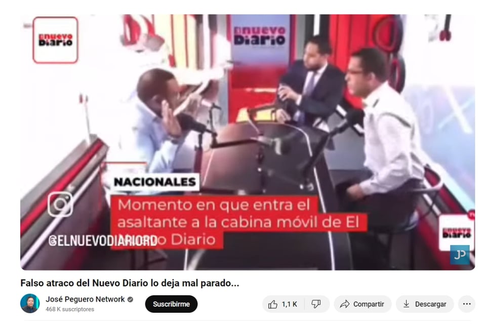 staged robbery on television, dominican republic, el nuevo diario