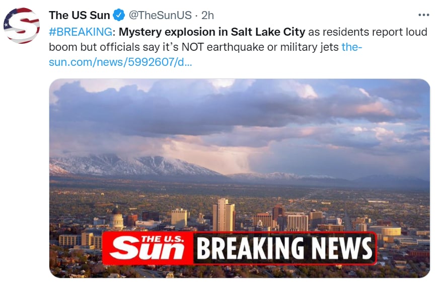 Mysterious Salt Lake explosion
