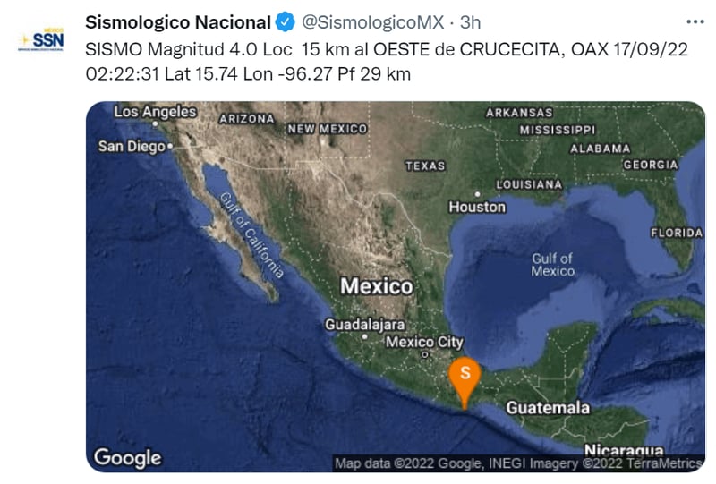 Sismo Motozintla Chiapas
