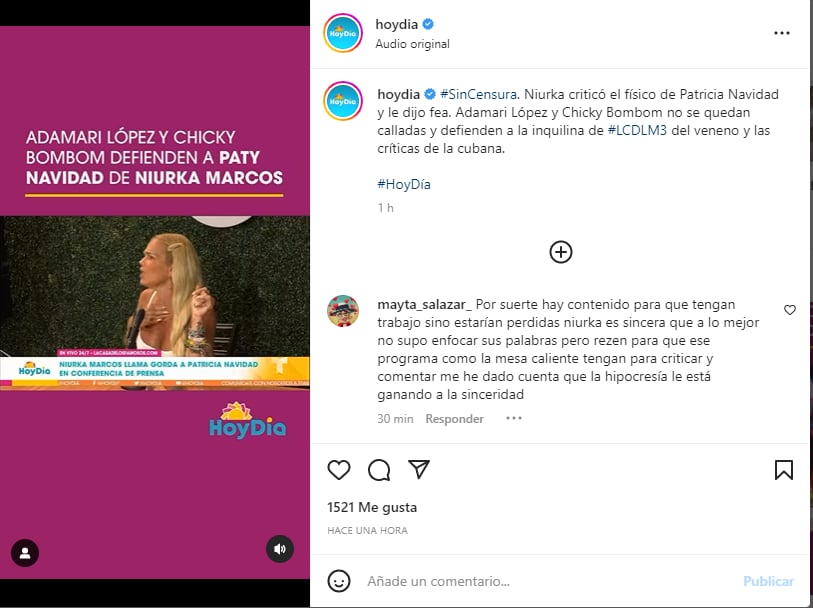 Usuarios no dudaron en opinar: "Niurka se pasa, está muy irrespetuosa"
