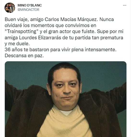 Siempre recordado por su participación en Club de Cuervos