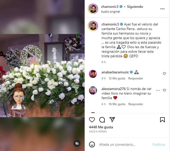 video funeral Carlos Parra