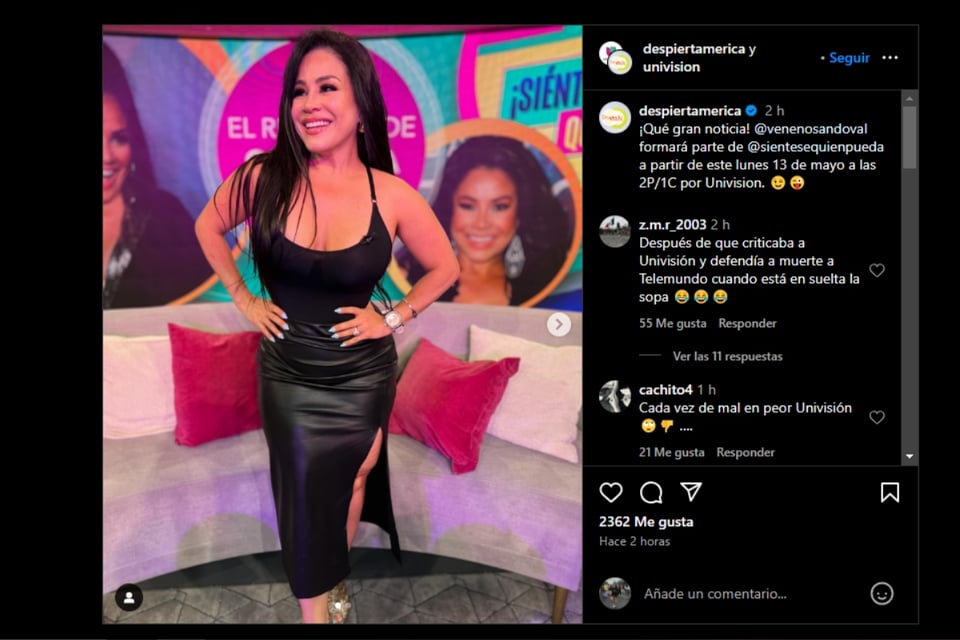 Veneno Sandoval, Telemundo, Univisión, Siéntese who can, Suelta la sopa