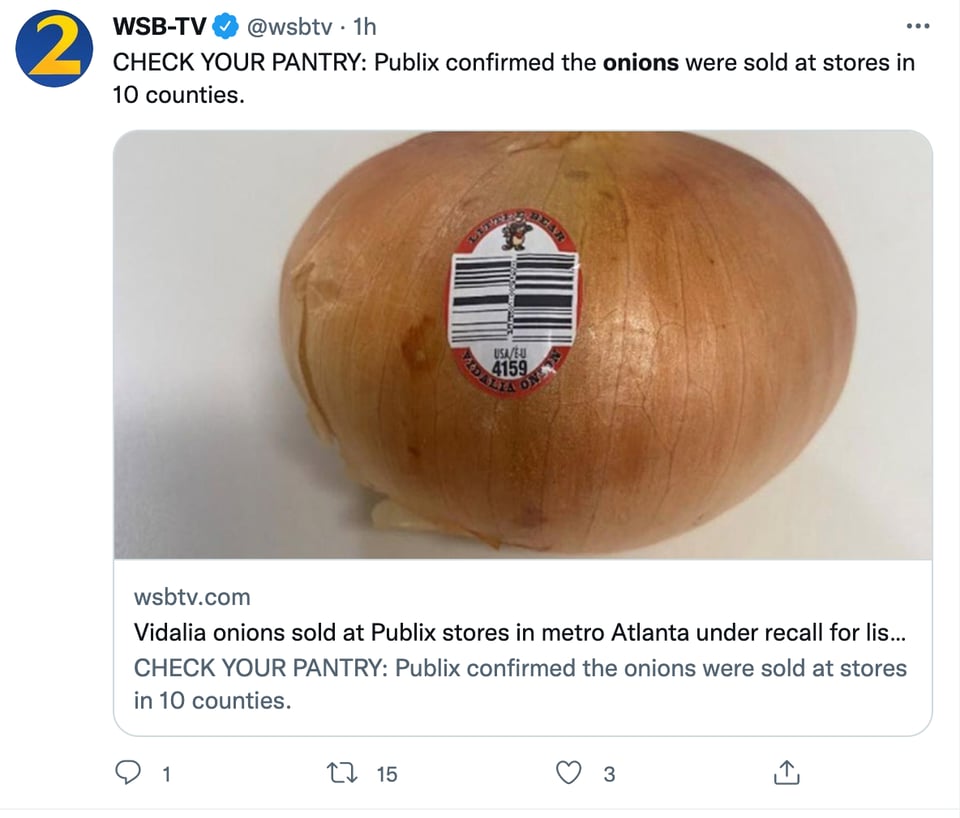 recall onions