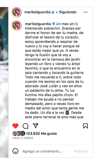 Message from Maribel Guardia
