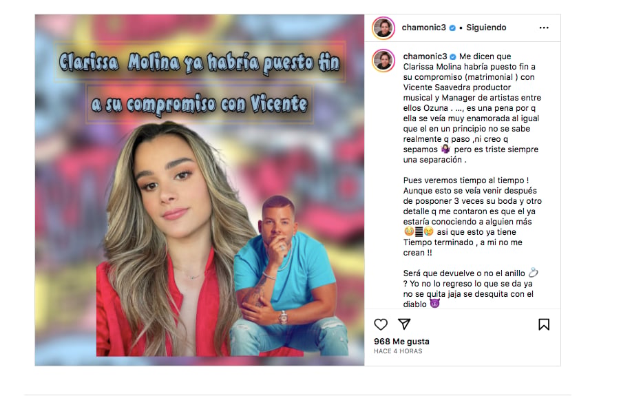 ¿Vicente Saavedra la engañó?
