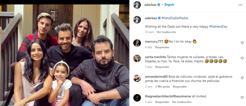 Celebrities of the show and influencer sent messages to Eugenio Derbez