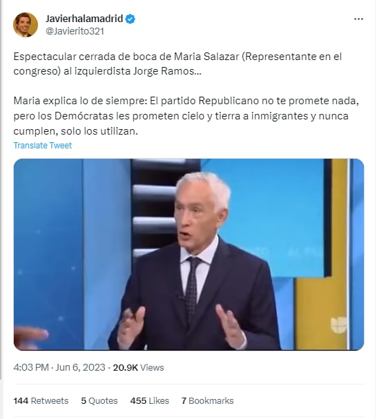 Jorge Ramos defended: "They have blocked immigration proposals"