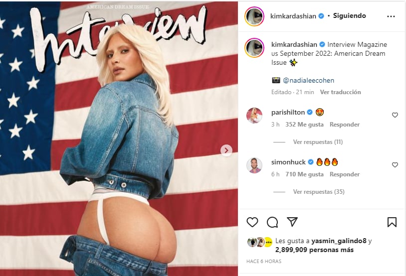The photos of Kim Kardashian showing the rear that cause a furor in networks