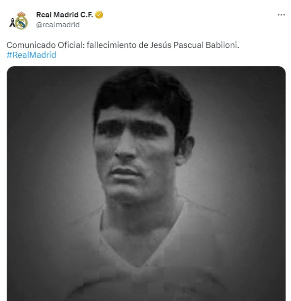 Former Real Madrid footballer Pascual Babiloni dies at 76