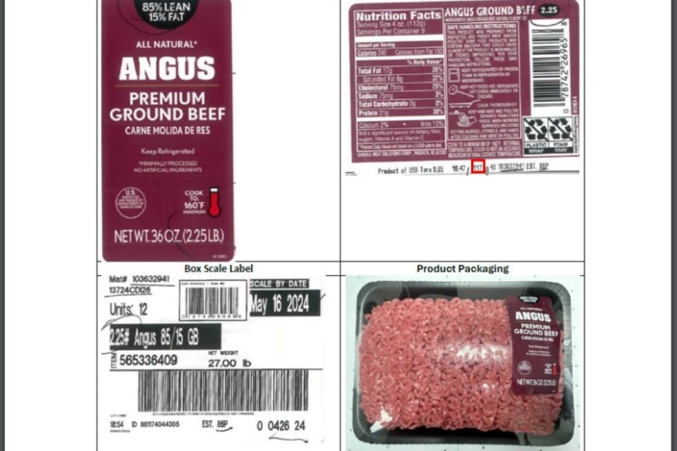 Walmart, Cargill Meat Solutions, Recall, United States, Pennsylvania